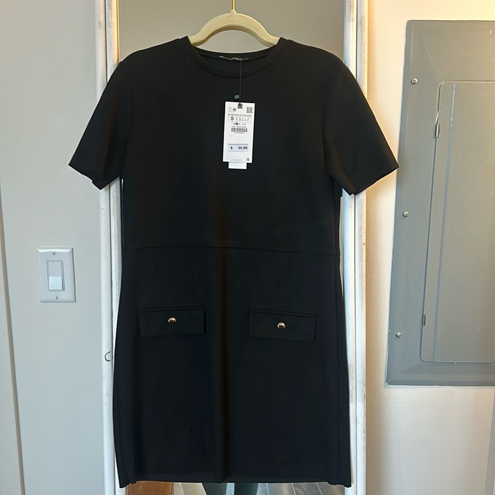 NWT Zara faux suede dress